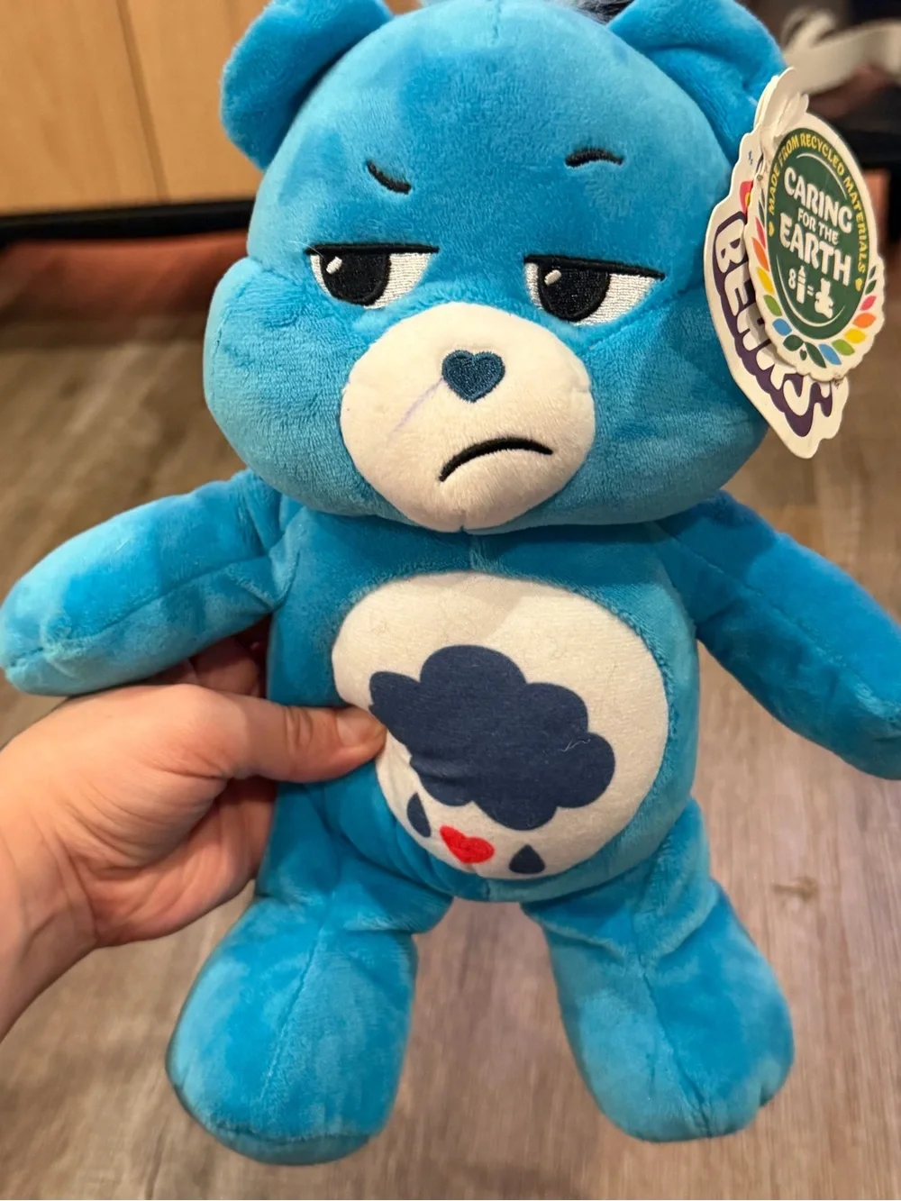 Care Bears Blue 'Caring for the Earth' Plush Bear with Navy Details
